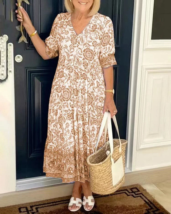 Elara | Graceful V-Neck Floral