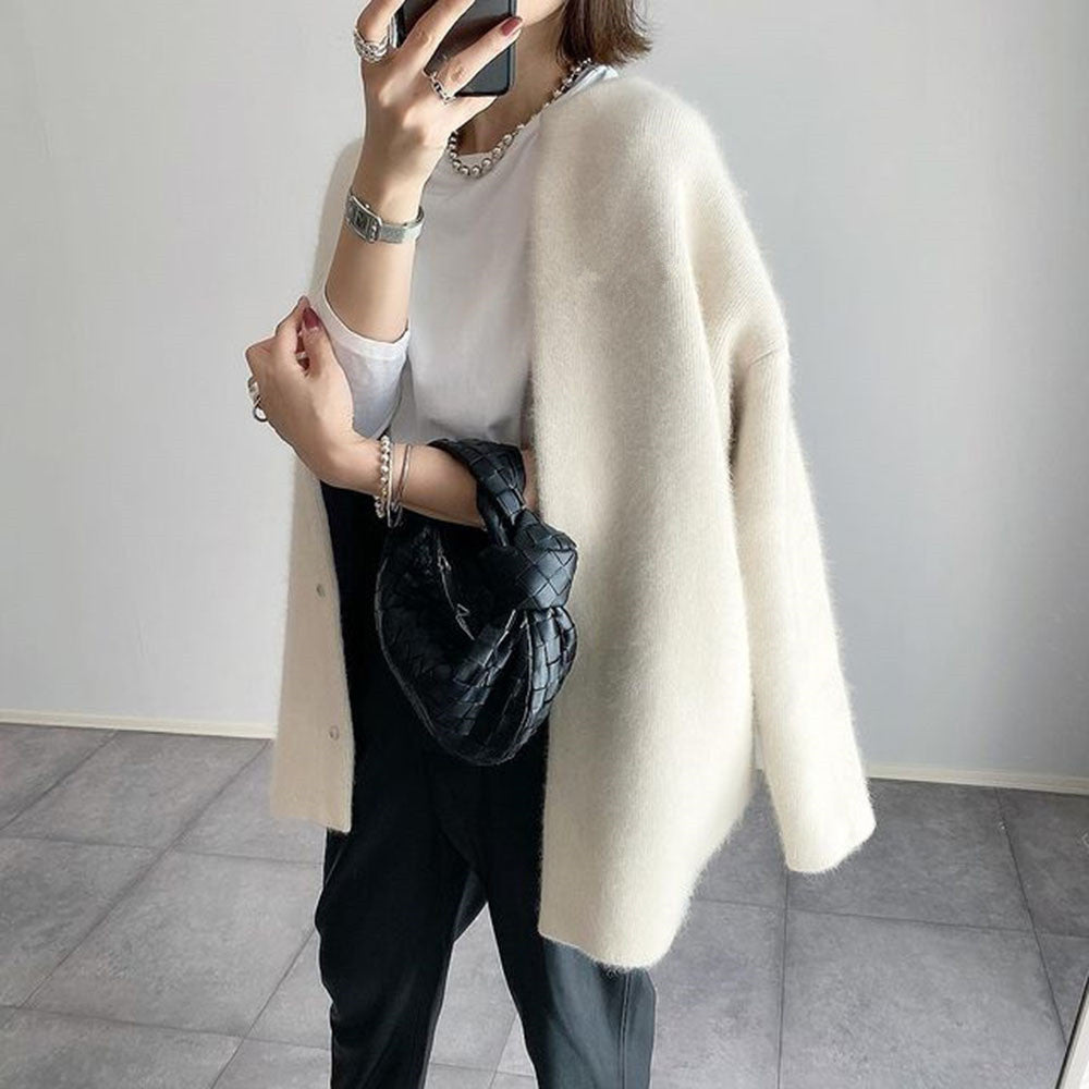 Layla -  Minimalist Wool Cardigan