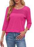 Ivanna | Pleated 3/4 Sleeve Top