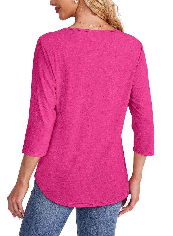 Ivanna | Pleated 3/4 Sleeve Top
