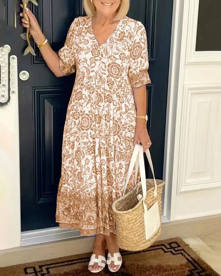 Elara | Graceful V-Neck Floral