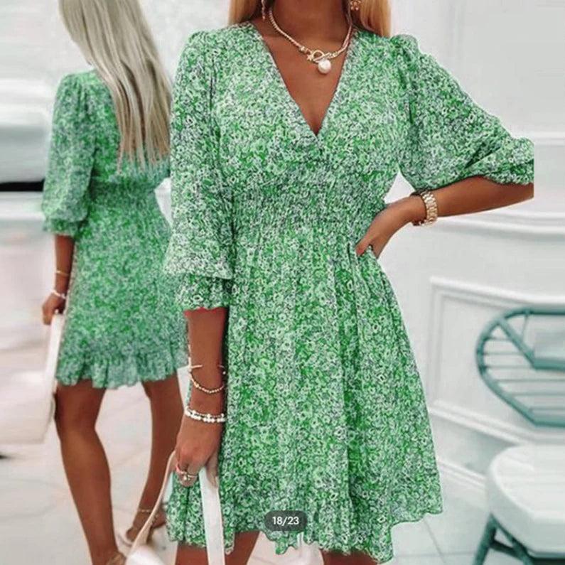 Flavia - Elegant Floral Dress