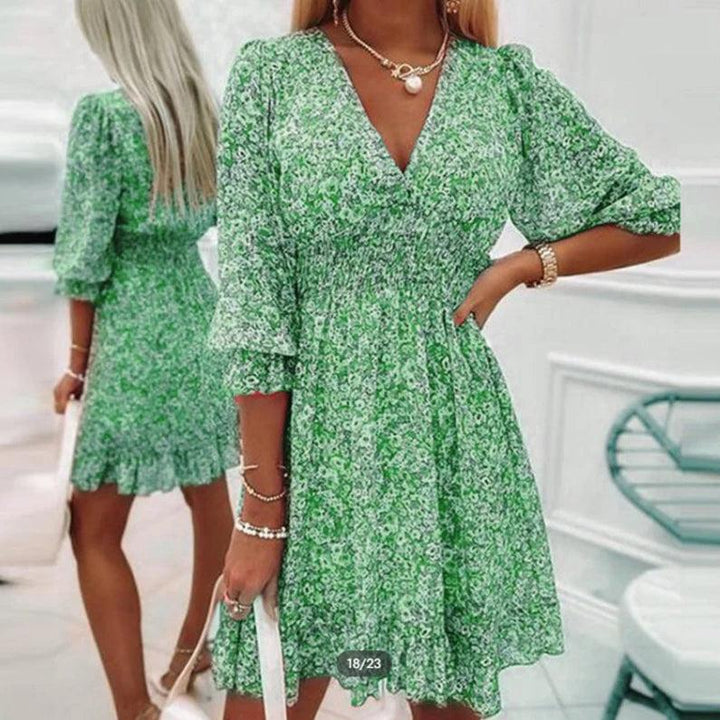 Flavia - Elegant Floral Dress