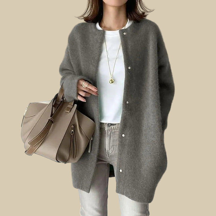 Layla -  Minimalist Wool Cardigan