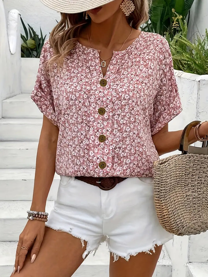Elowen | Wildflower Notch Blouse
