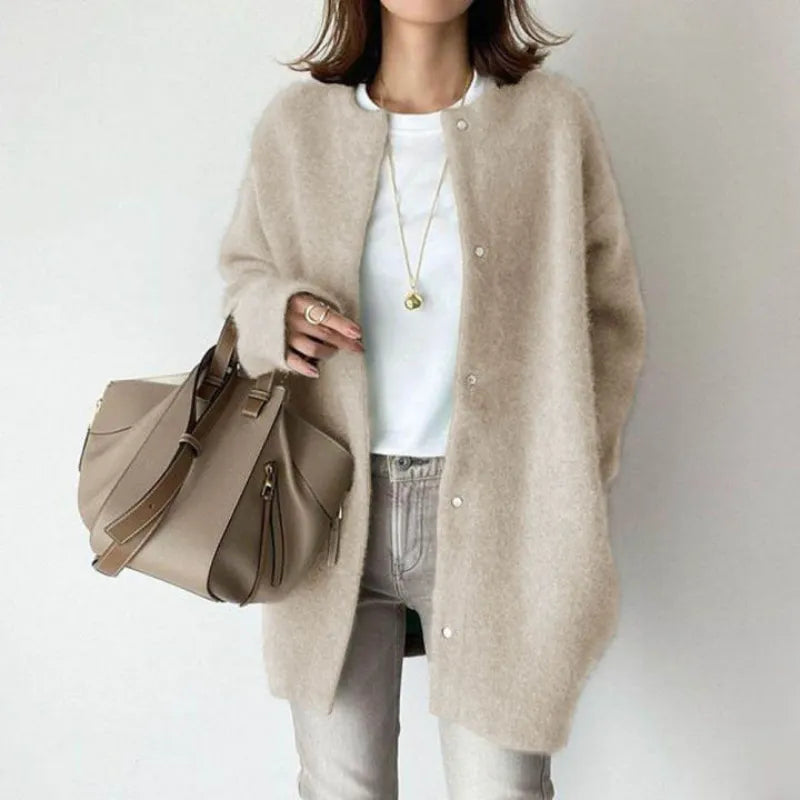 Layla -  Minimalist Wool Cardigan