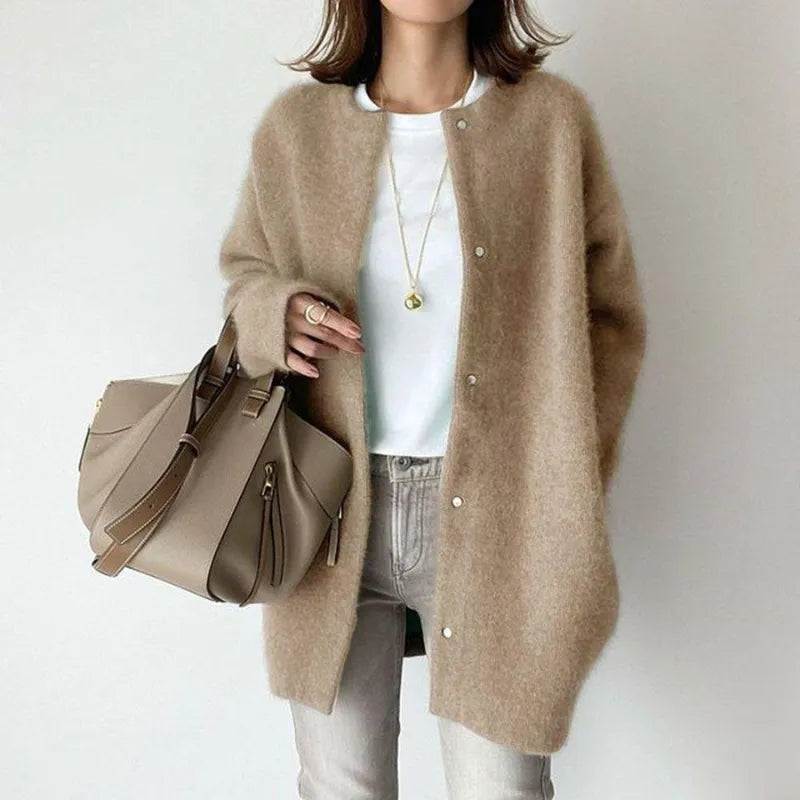 Layla -  Minimalist Wool Cardigan