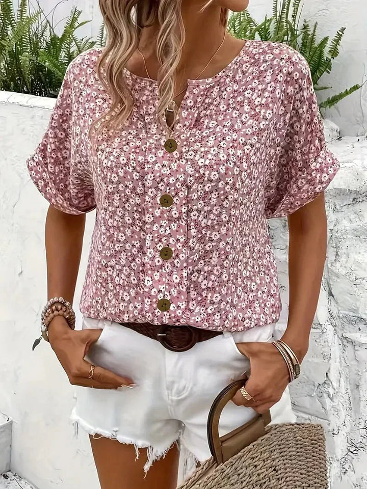 Elowen | Wildflower Notch Blouse