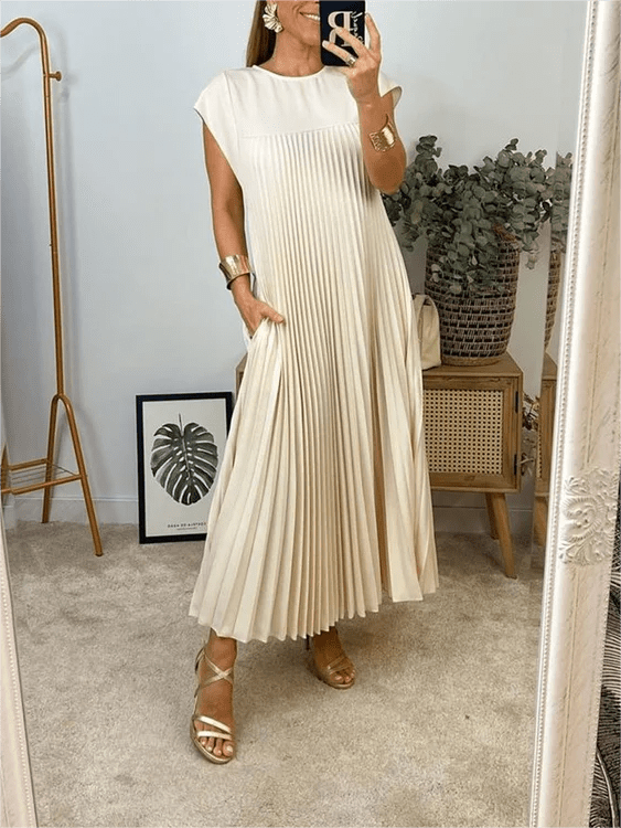 Gia | Pleated Elegant Dress