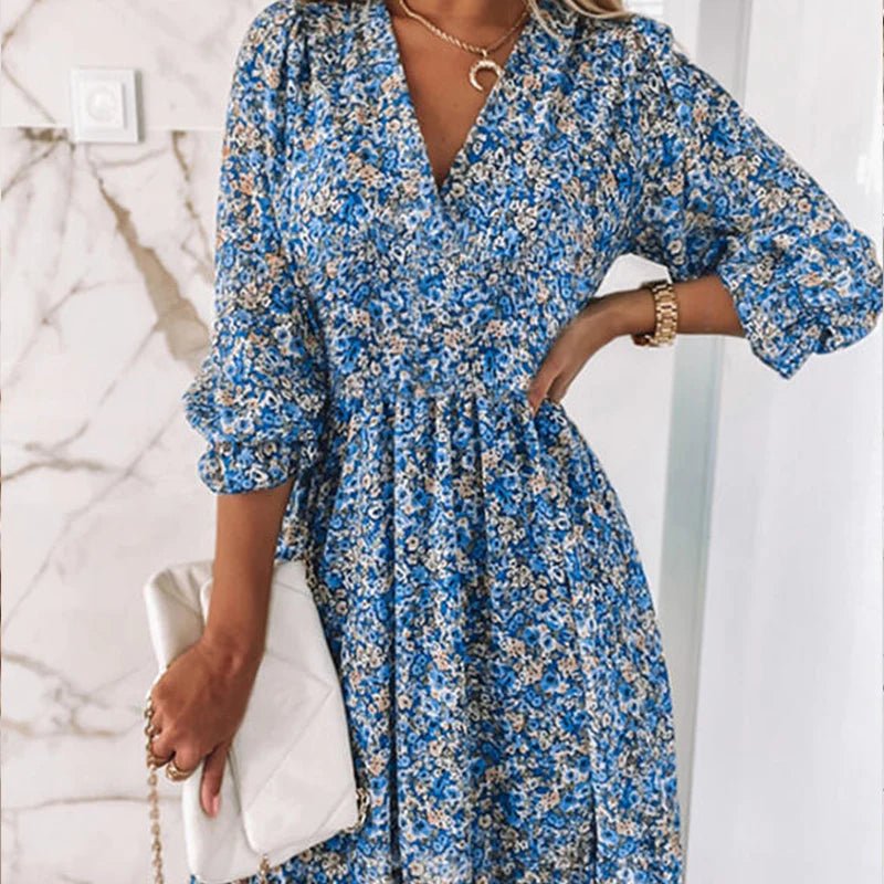 Flavia - Elegant Floral Dress