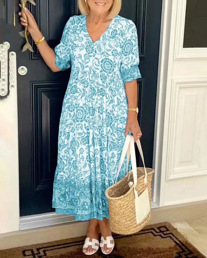 Elara | Graceful V-Neck Floral