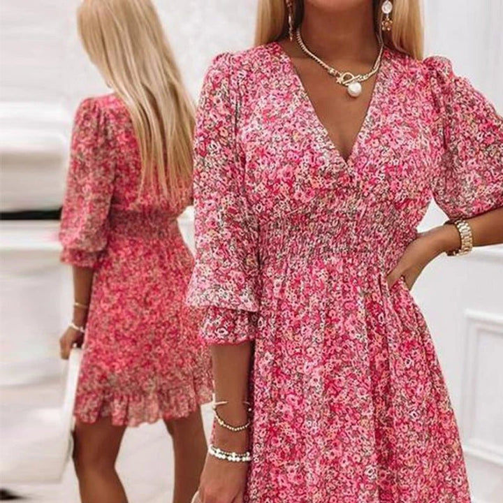 Flavia - Elegant Floral Dress