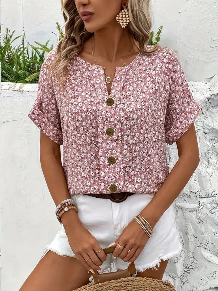 Elowen | Wildflower Notch Blouse