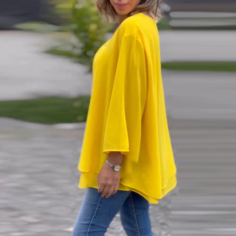 Diantha | Chiffon Zipper Blouse