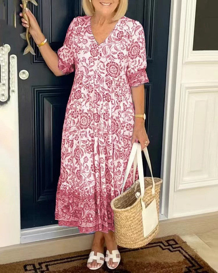 Elara | Graceful V-Neck Floral