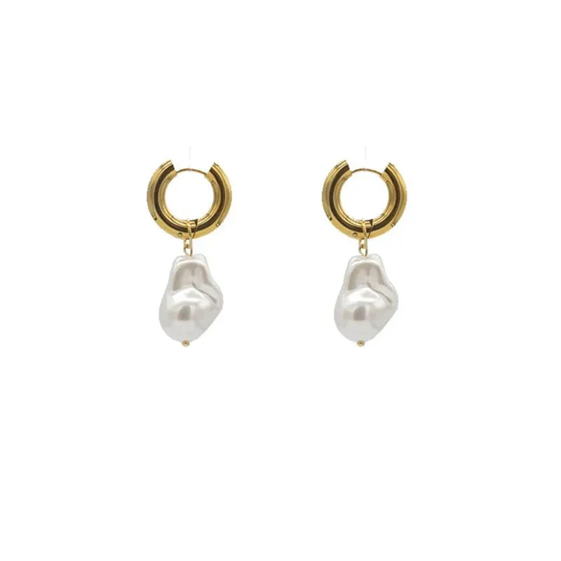 Gwyneth | Pearl Hoops