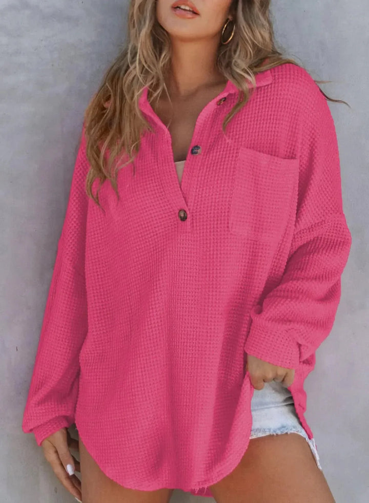 Henley | Chic Waffle Jacket