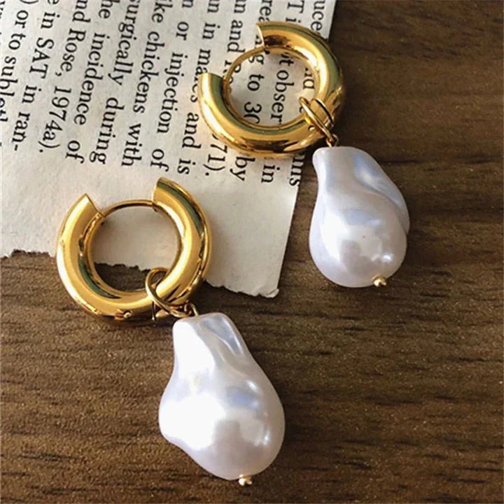 Gwyneth | Pearl Hoops