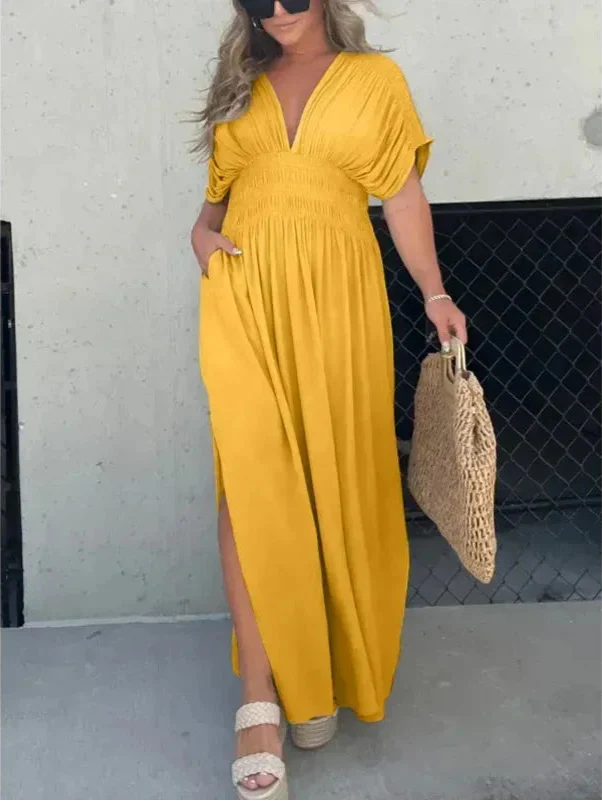 Briony | Flowing Batwing Maxi