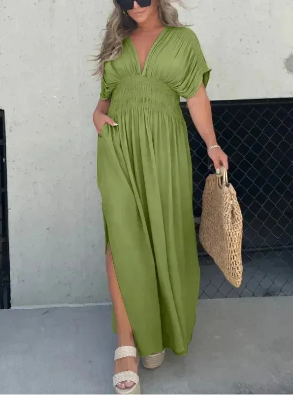 Briony | Flowing Batwing Maxi