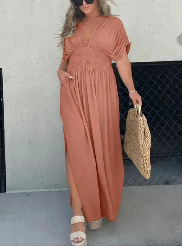 Briony | Flowing Batwing Maxi