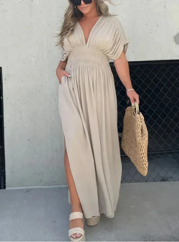 Briony | Flowing Batwing Maxi