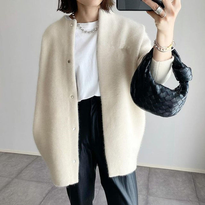Layla -  Minimalist Wool Cardigan